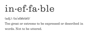Ineffable definition