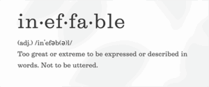 Ineffable definition